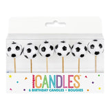 Football Birthday Candles   6 per pack GOODS M&S   