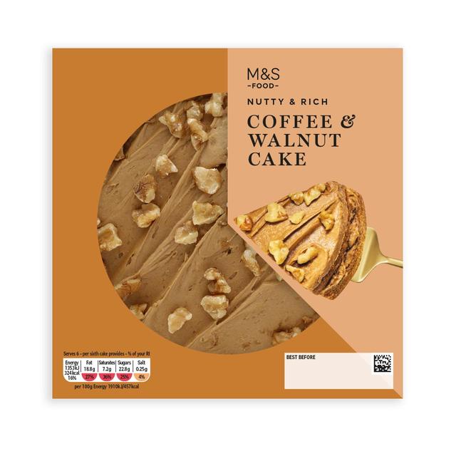 M&S Colombian Coffee and Walnut Cake   425g GOODS M&S   