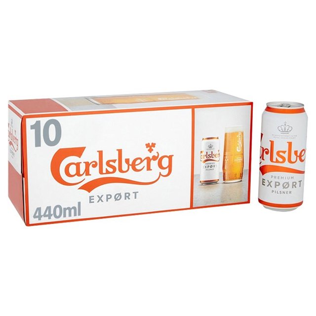 Carlsberg Export Lager Beer Cans   10 x 440ml