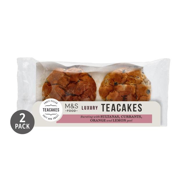 M&S 2 Fruit Filled Luxury Teacakes   2 per pack