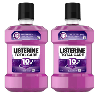Costco UK Listerine Total Care 10-in-1 Mouthwash, 2 x 1L- Buy online at McGrocer