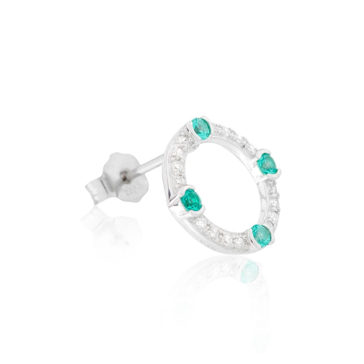 Laura Vann Luna pendant and earrings, rhodium plated sterling silver - British product