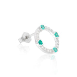 Laura Vann Luna pendant and earrings, rhodium plated sterling silver - British product