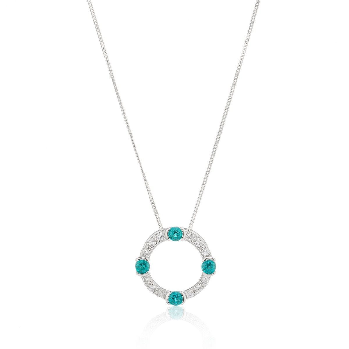 Laura Vann Luna pendant and earrings, rhodium plated sterling silver - British product