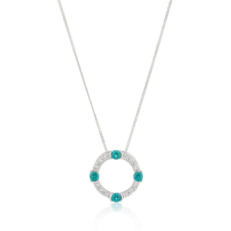 Laura Vann Luna pendant and earrings, rhodium plated sterling silver - British product