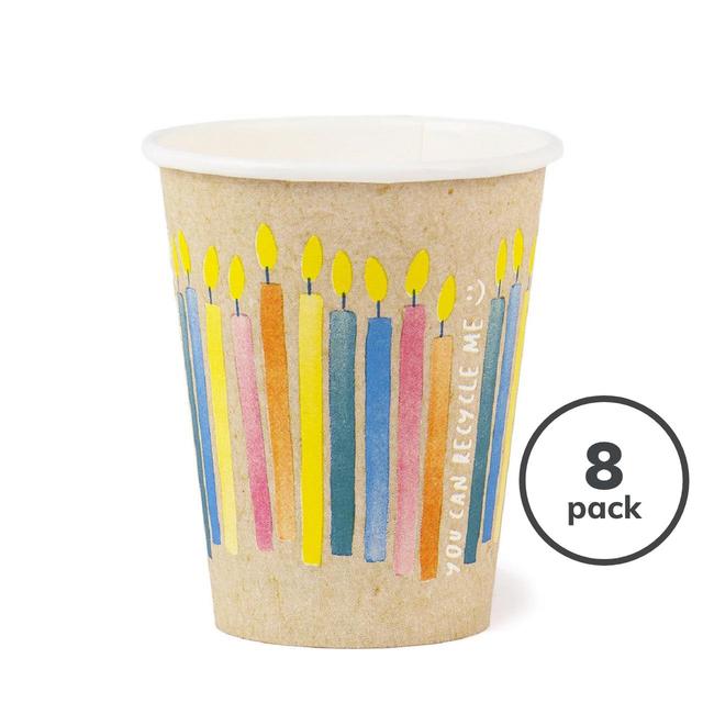 Candles Recyclable Paper Party Cups   8 per pack GOODS M&S   