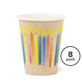 Candles Recyclable Paper Party Cups   8 per pack GOODS M&S   