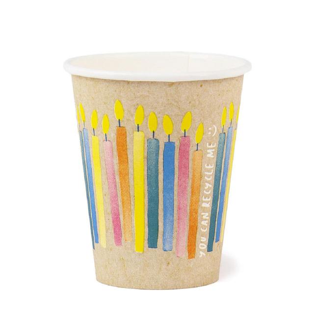 Candles Recyclable Paper Party Cups   8 per pack GOODS M&S   