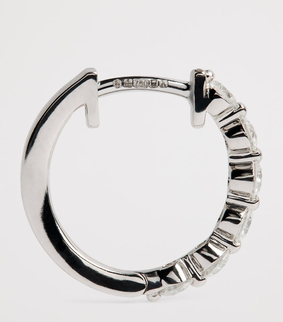 Harrods white gold diamond hoop earrings 0.50ctw, UK version