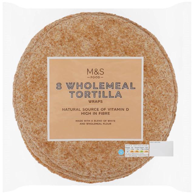 M&amp;S Wholemeal Tortilla Wraps   8 per pack