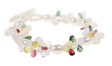 Coleman Douglas Tutti Frutti pearl bracelet with colourful gemstones - British product
