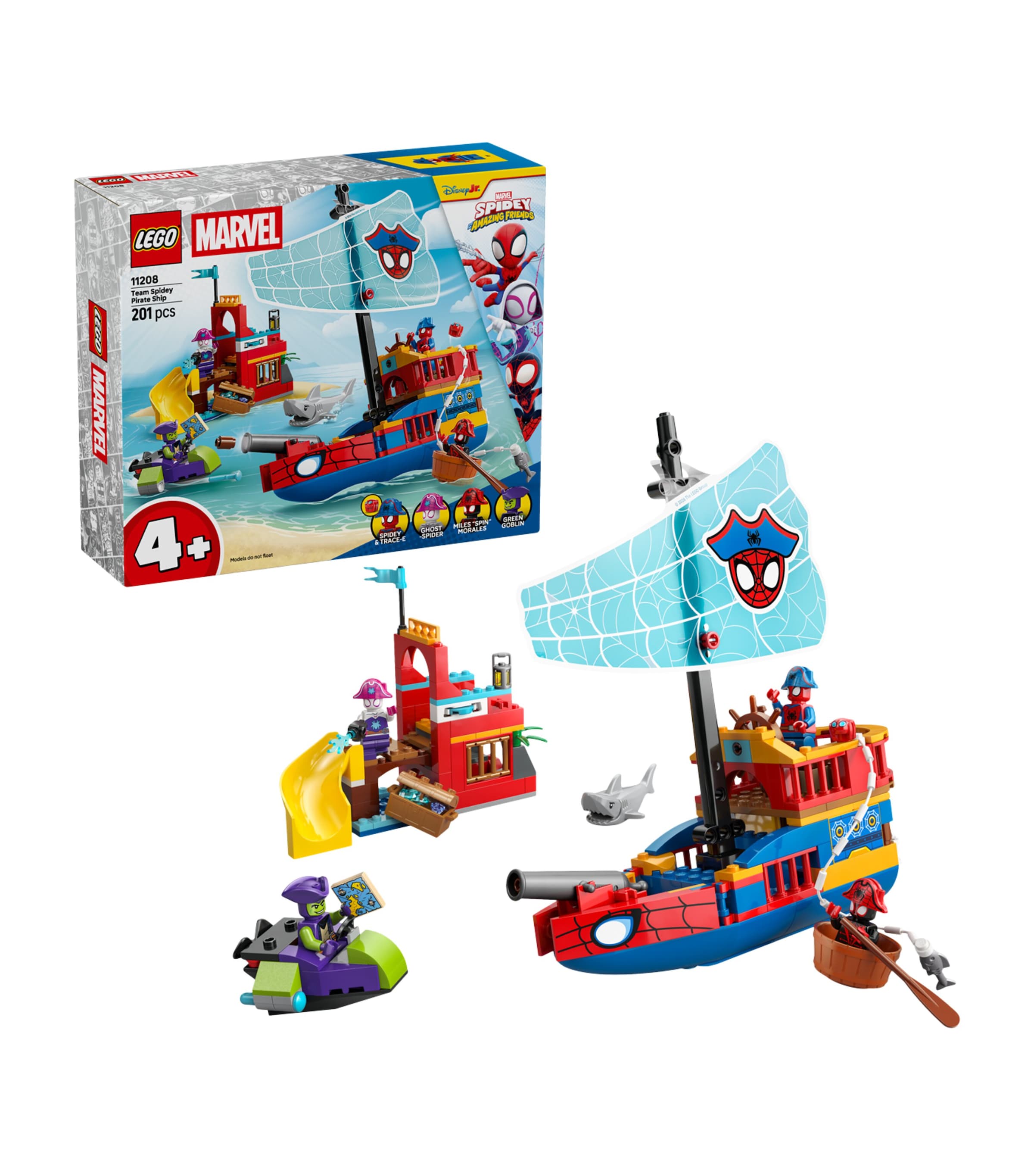 Lego Marvel Team Spidey Pirate Ship toy, UK version