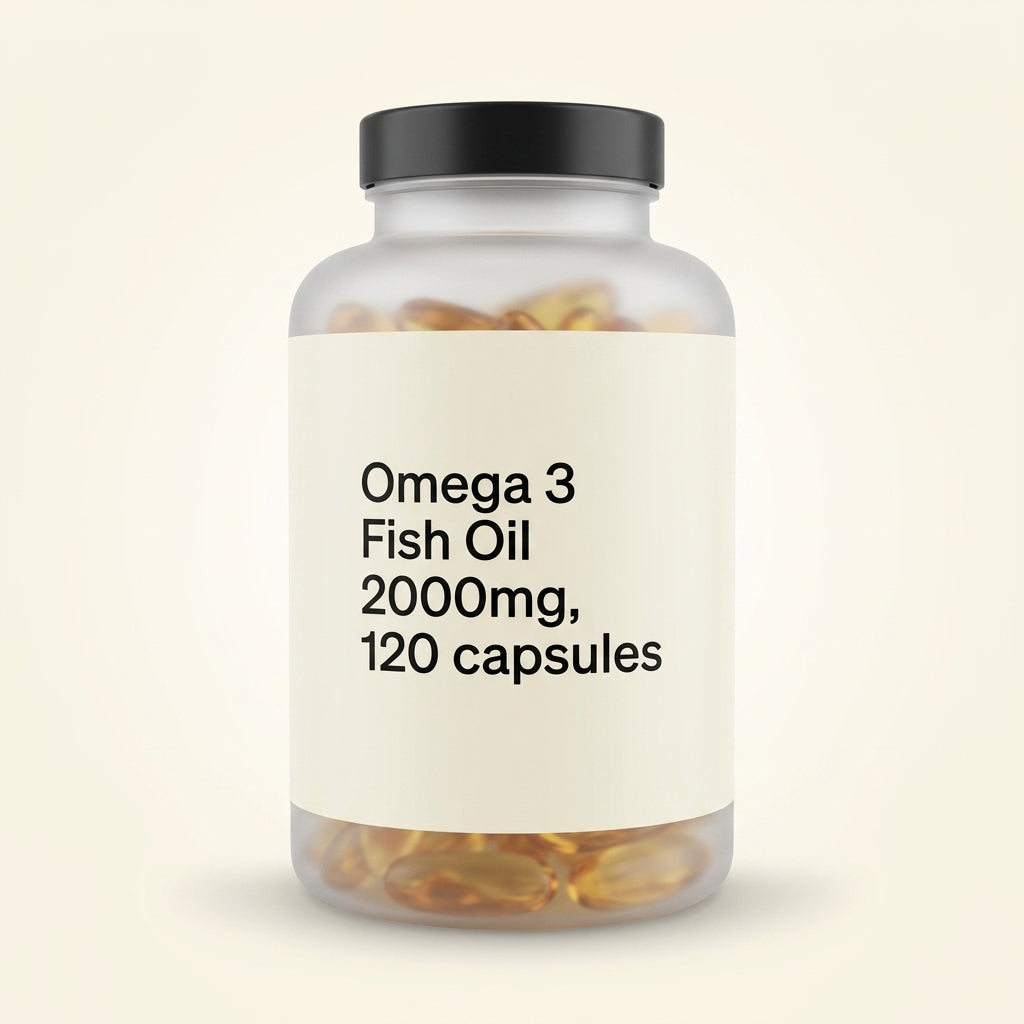 Holland & Barrett omega 3 fish oil 2000mg capsules, imported from UK