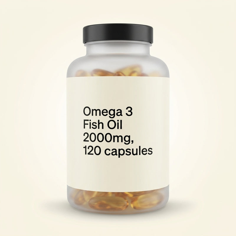 Holland & Barrett omega 3 fish oil 2000mg capsules, imported from UK