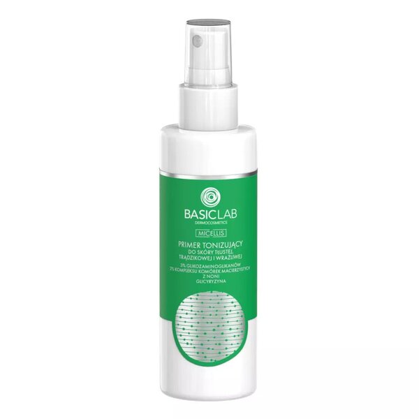 BasicLab Toning Primer 150ml for oily acne-prone skin (British brand)