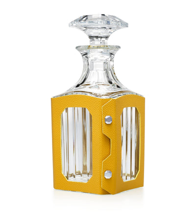 Harrods Baccarat Leather Octogone Decanter Case- Buy online at McGrocer