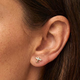 MUCHV tiny airplane earrings in gold or silver, imported from the UK