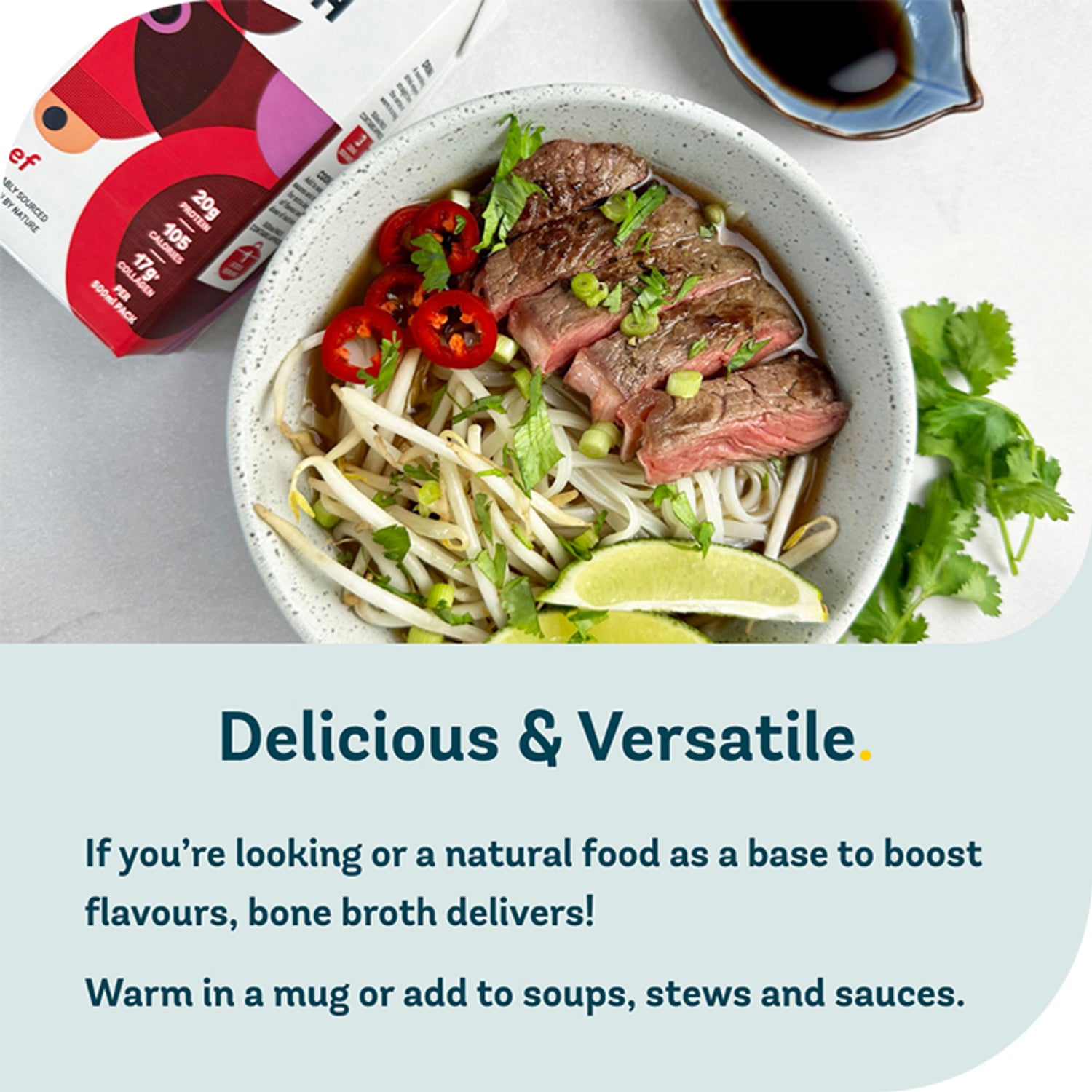 Freja beef bone broth classic 500ml (British brand)