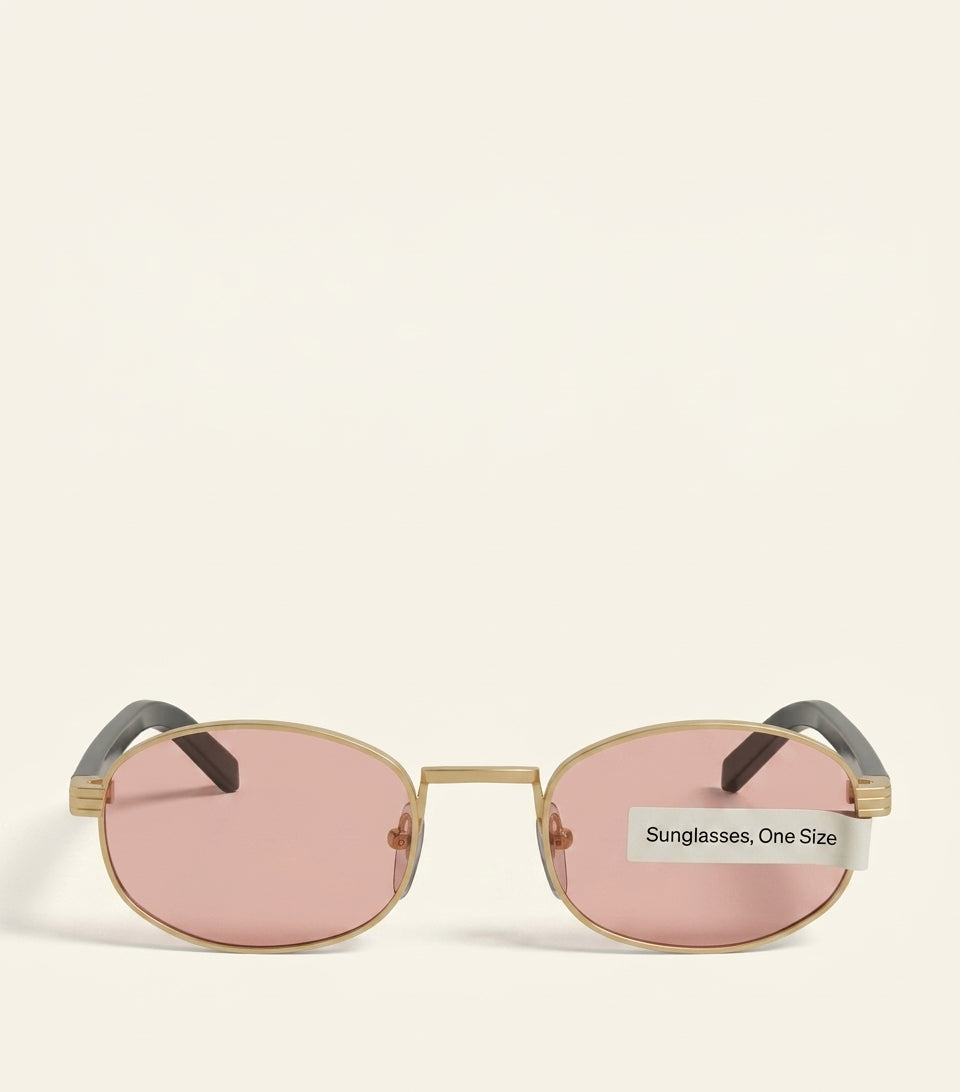 Prada ovale Metallsonnenbrille - Britisches Produkt