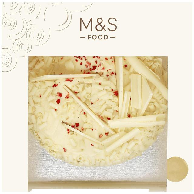 M&S White Chocolate & Strawberry Cake   880g GOODS M&S   