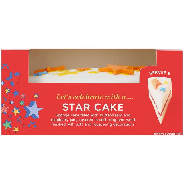 M&S Buttercream & Raspberry Jam Star Cake   630g GOODS M&S   