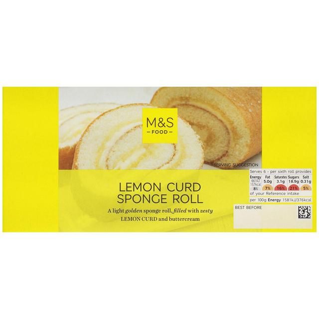 M&S Lemon Curd Sponge Roll   250g GOODS M&S   