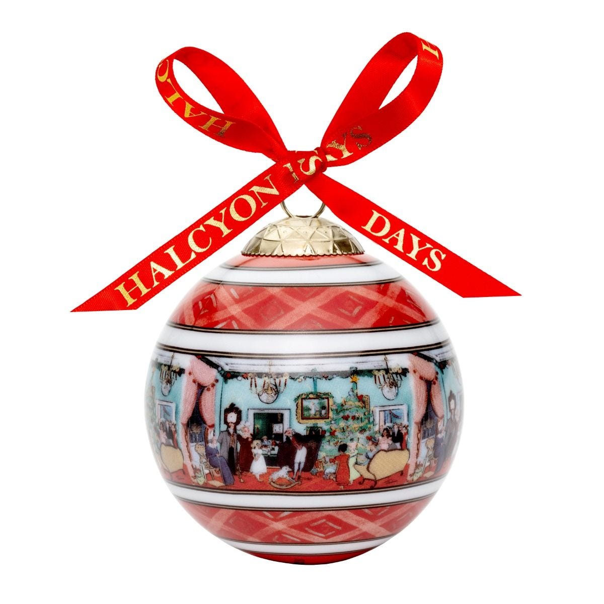 Halcyon Days Nutcracker Party Scene bauble 8cm, UK version