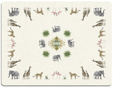 Club Matters Out of Africa serving mat with hand-sketched animals, UK version