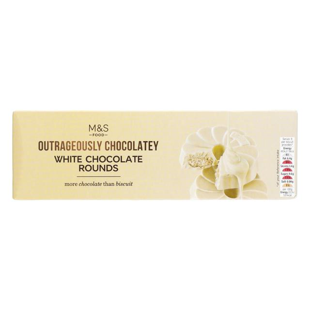 M&S Extremely Chocolatey White Chocolate Rounds   200g