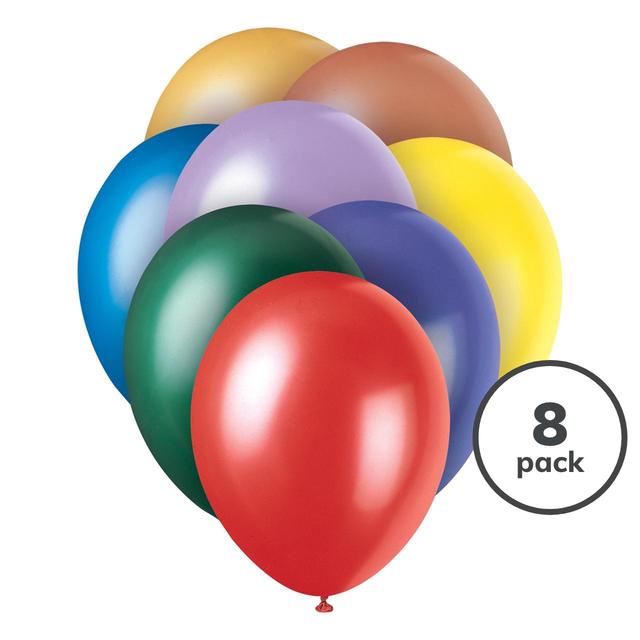 Pearl Assorted 30cm Party Balloons   8 per pack