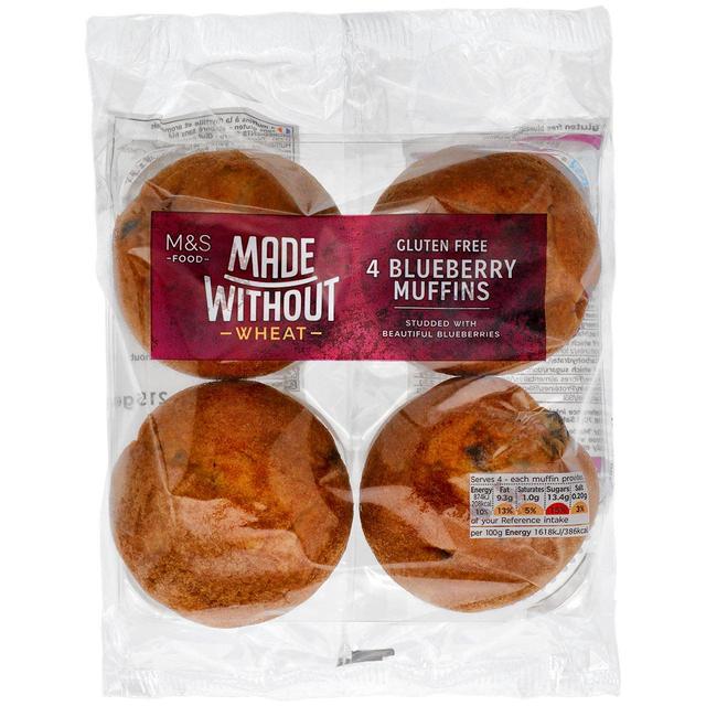 M&S Made Without Blueberry Muffins   4 per pack GOODS M&S   