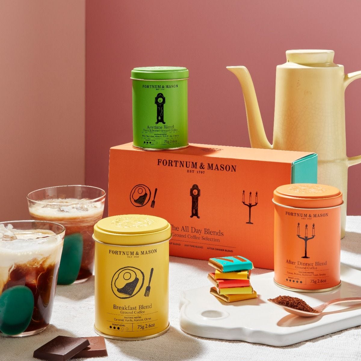Fortnum's ground coffee selection trio 3x75g (British brand)