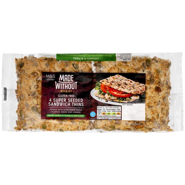 M&S Made Without Seeded Sandwich Thins   4 per pack GOODS M&S   