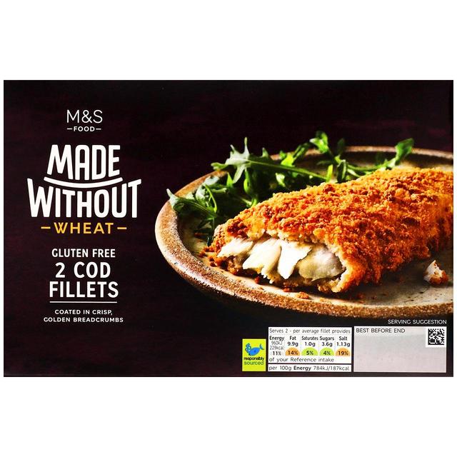 M&S Made Without 2 Cod Fillets Frozen   245g GOODS M&S   