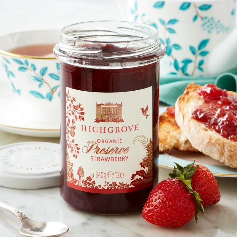 Highgrove organic strawberry preserve 340g, UK version