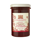 Highgrove organic strawberry preserve with Marc de Champagne, imported from the UK