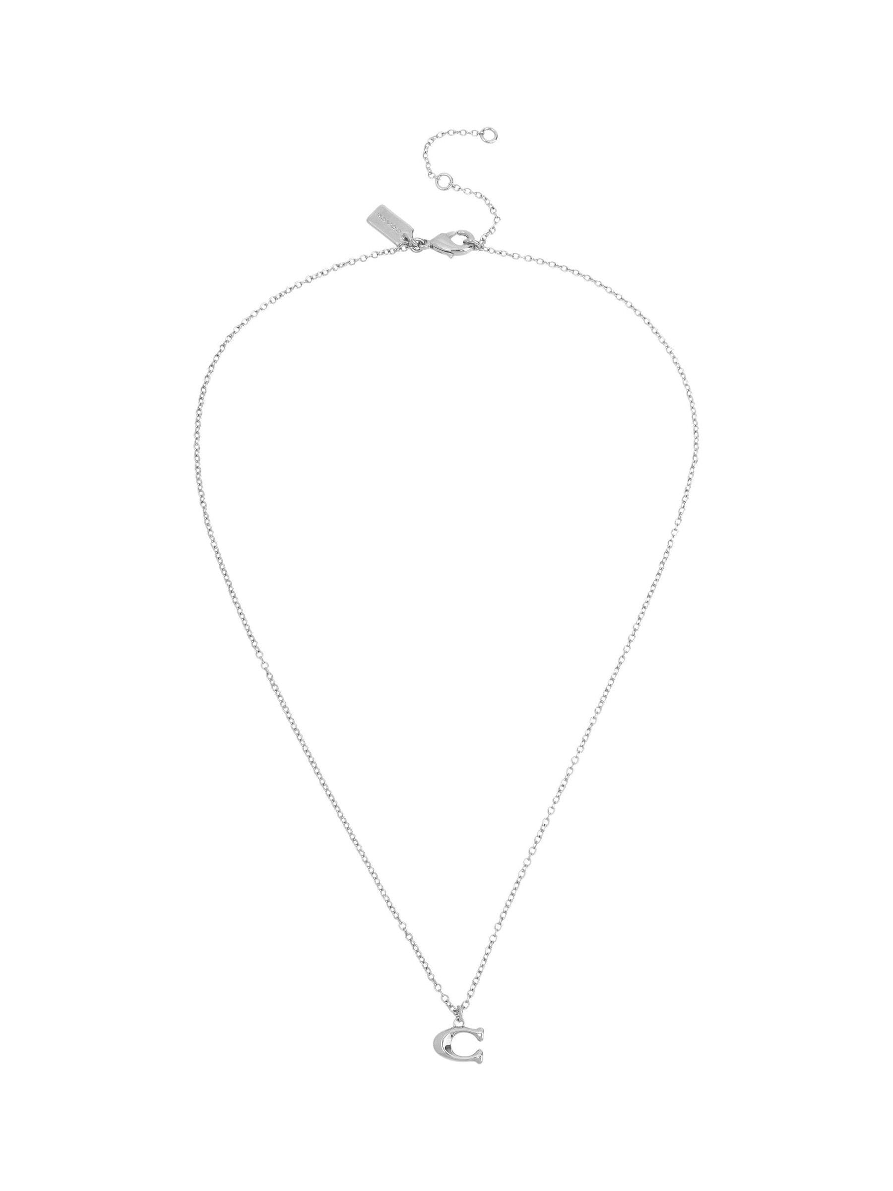 COACH silver tone C starter necklace, imported from the UK