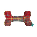 Fortnum's green tartan dog bone cushion, imported from the UK