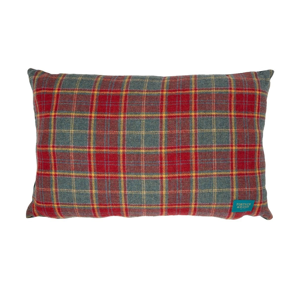 Fortnum's tartan pet pillow bed small (British brand)