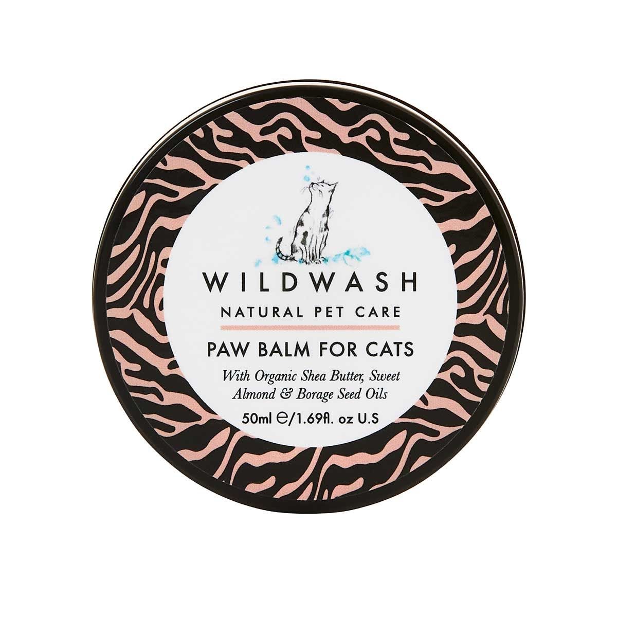 WildWash natural cat paw balm for feline paws (British brand)