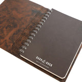 Bark & Rock B5 walnut burr wood journal, British product