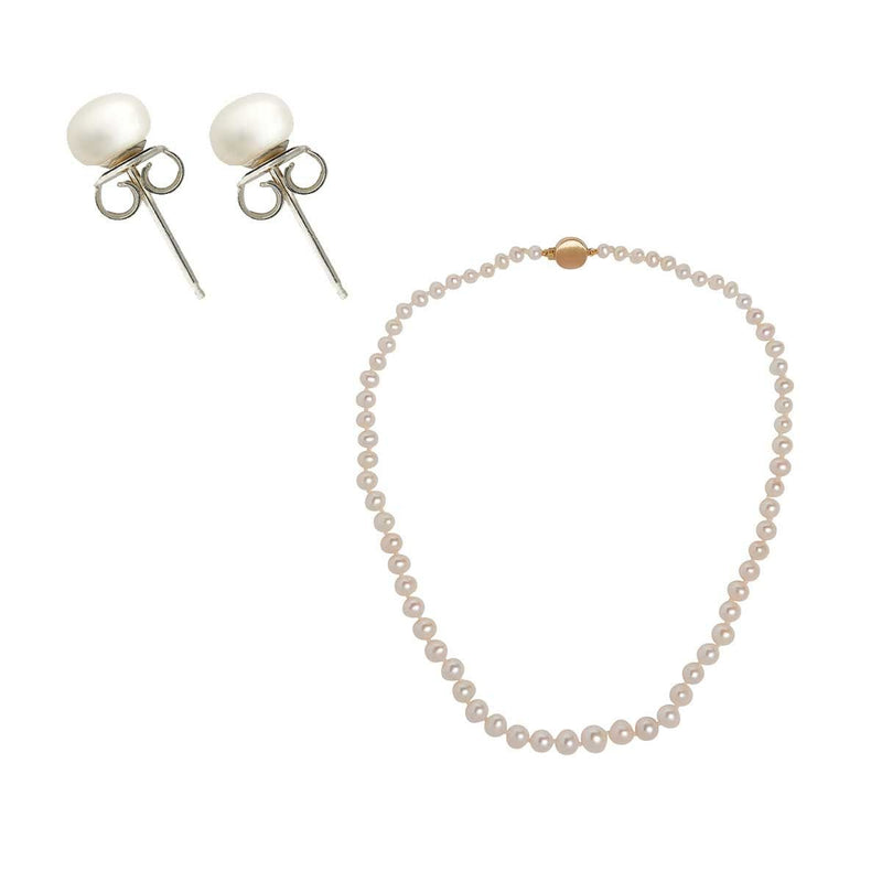 Coleman Douglas Platinum Jubilee pearl necklace and earrings, imported from the UK