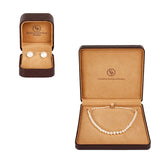 Coleman Douglas Platinum Jubilee pearl necklace and earrings, imported from the UK