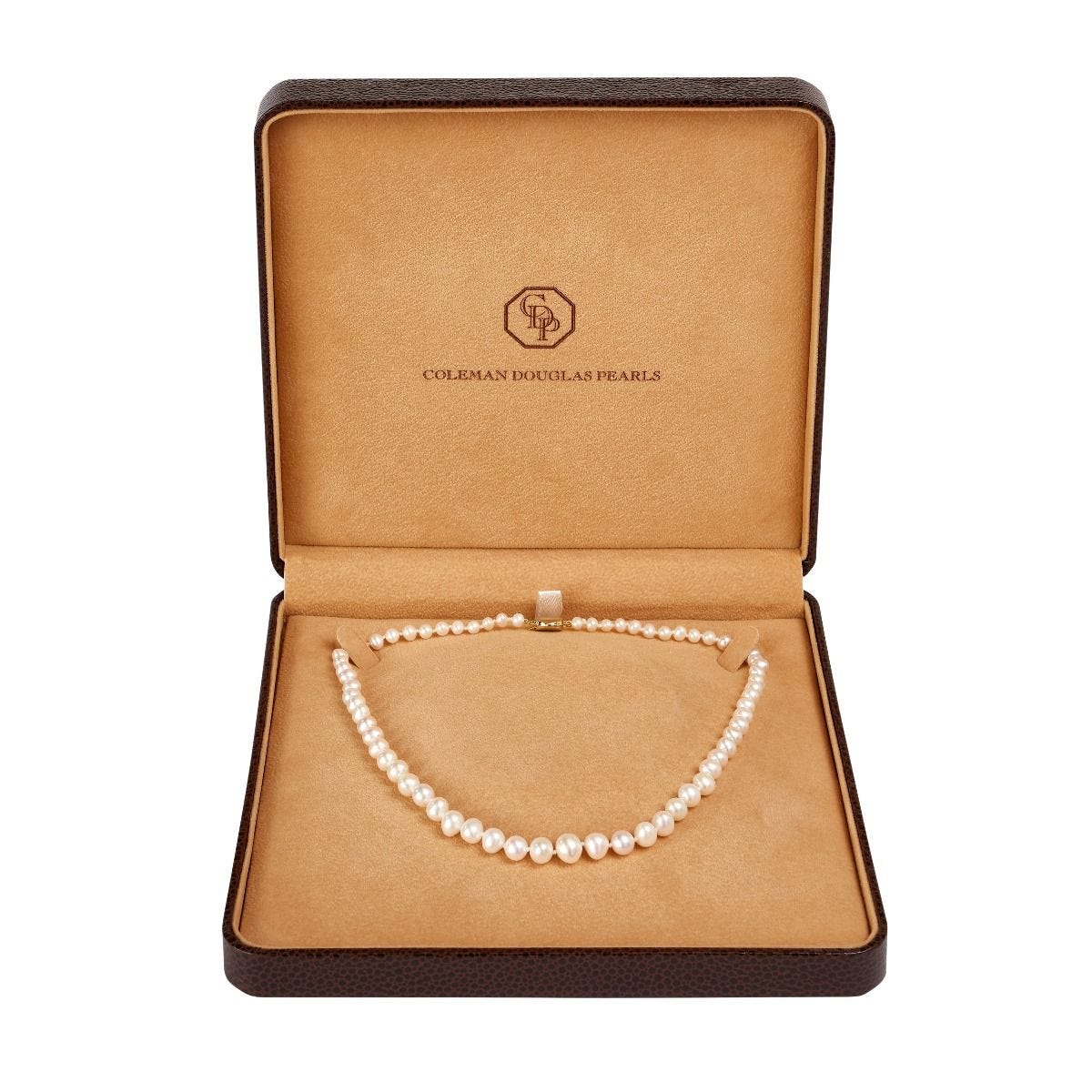 Coleman Douglas Platinum Jubilee pearl necklace and earrings, imported from the UK