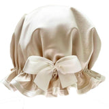 Shower Goddess satin shower cap in Oyster Pearl (British brand)