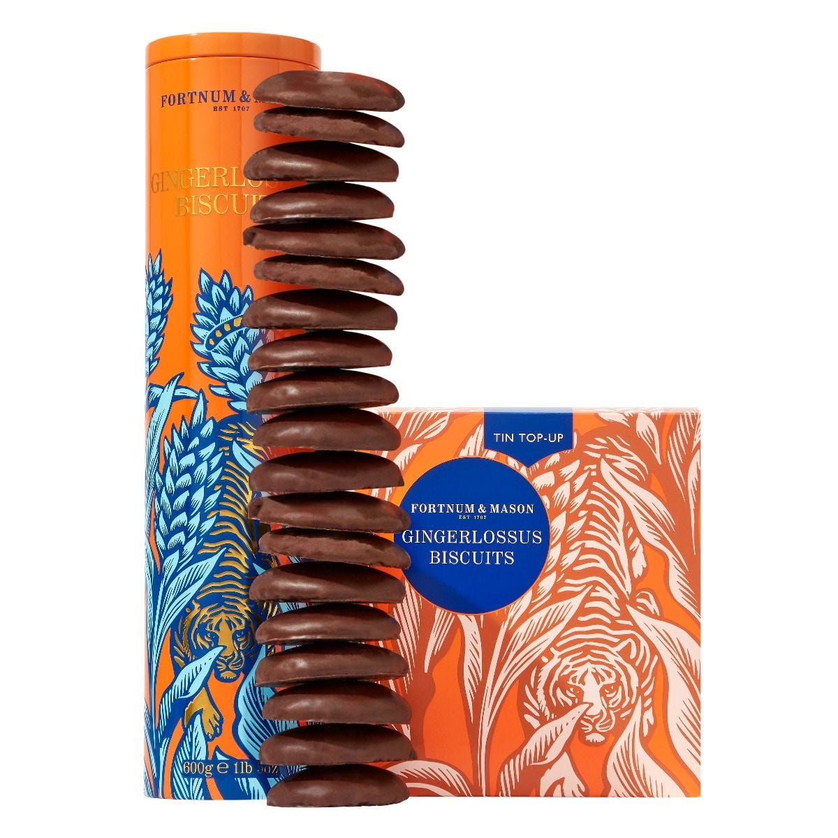 Gingerlossus biscuits with dark chocolate and stem ginger 600g - British product