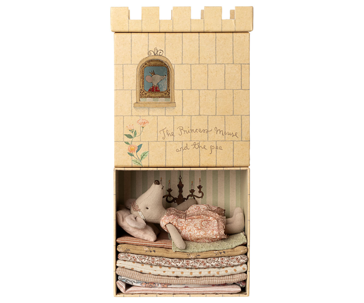 Maileg Princess and the Pea mouse playset, UK version