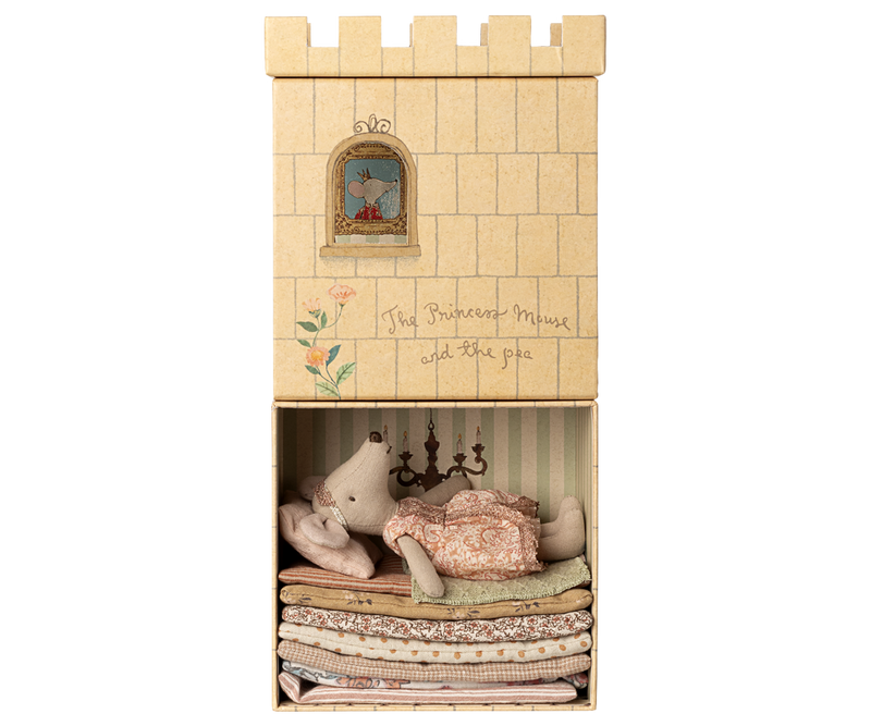 Maileg Princess and the Pea mouse playset, UK version