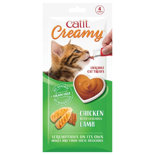 Catit Creamy Lickable Treats Chicken & Lamb   4 x 10g GOODS M&S   