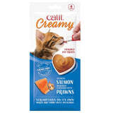 Catit Creamy Lickable Cat Treats Salmon & Prawn   4 x 10g GOODS M&S   